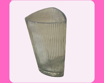 Textured Glass Vase Triangle
