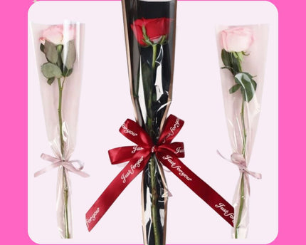 Wrapped Single Stem Roses Wrapped Single Stem Rose – Flourish Flower Studio