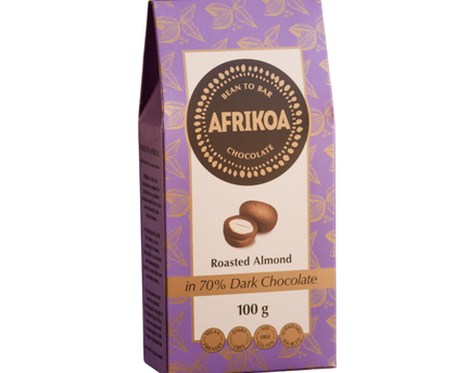 Afrikoa Roasted Almond in 70% Dark Chocolate