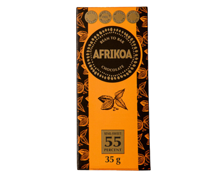 Afrikoa 55% Semi Sweet Dark Chocolate (35g)